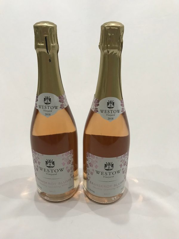 Westow Vineyard 2018 Erihskroy Sparkling Blush Wine 75cl.e 11.5% Vol 2 Bottles 1