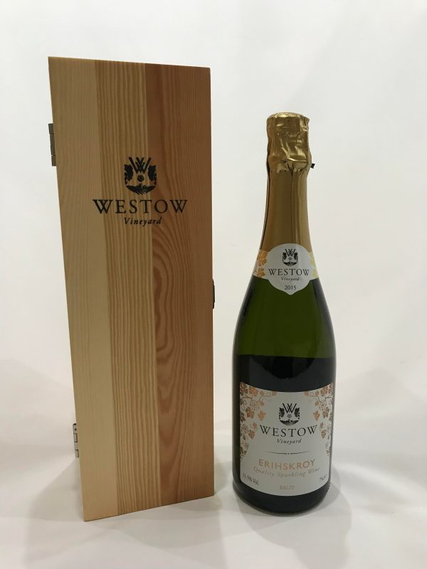 Westow Vineyard 2015 Erihskroy Sparkling White Wine 75cl.e 11.5% Vol, 1 Bottle in a wooden presentation box 1