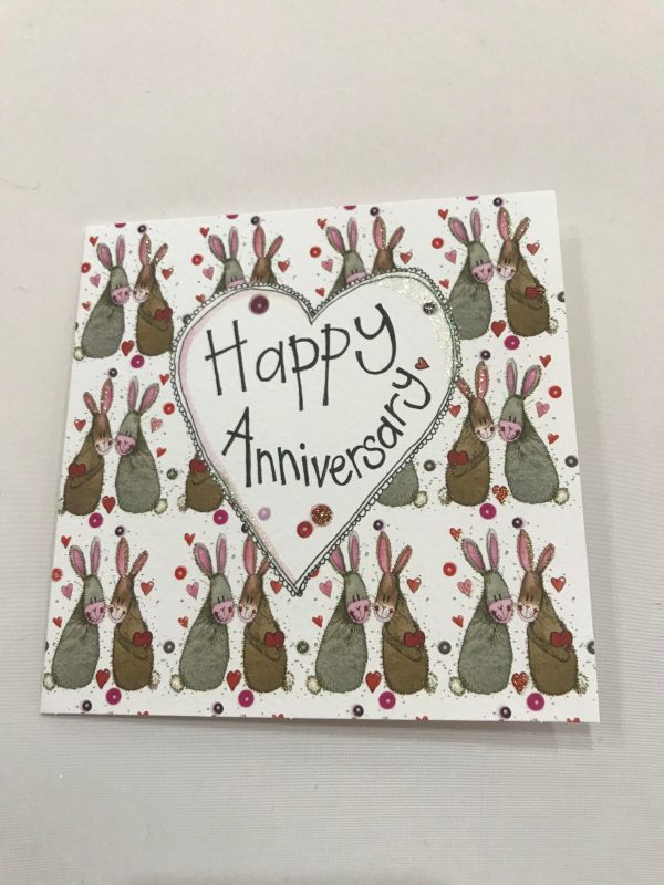Happy Anniversary Rabbit Greetings Card 1