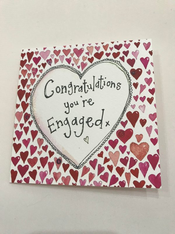 Engagement Hearts Greetings Card 1
