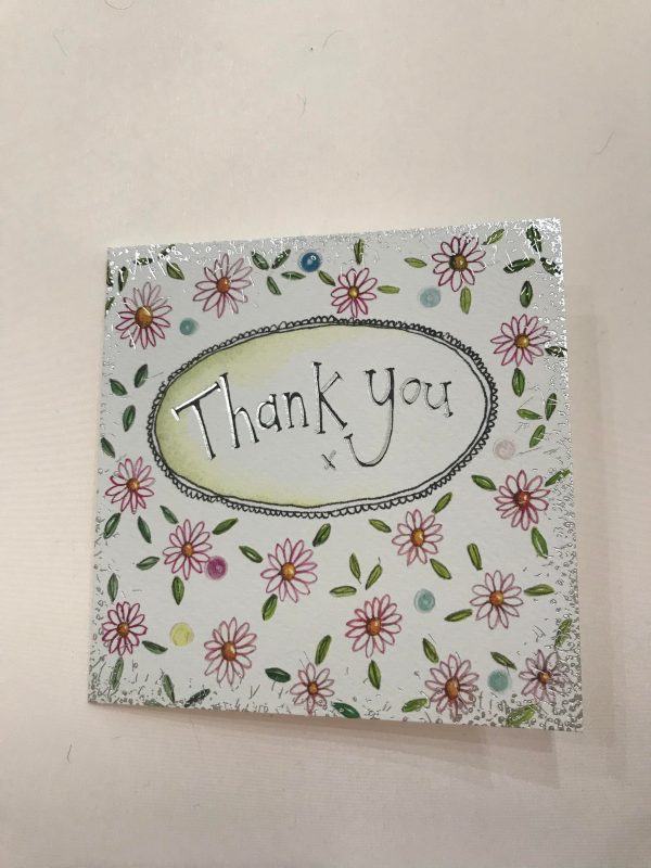 Thank You Flower Greetings Card 1