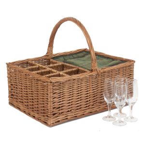 Green Tweed Field Basket Without Glasses